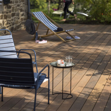 Terrasse COMPOSITE SILVADEC Atmosphère Nuances Ipé