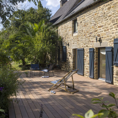 Terrasse COMPOSITE SILVADEC Atmosphère Nuances Ipé