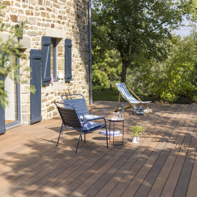 Terrasse COMPOSITE SILVADEC Atmosphère Nuances Ipé